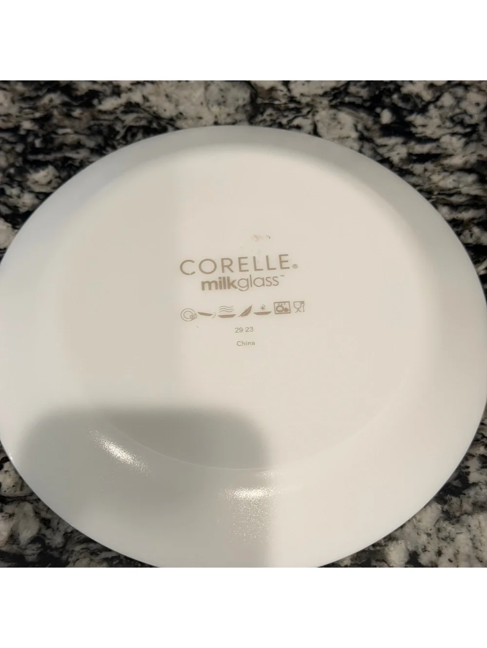 2 Corelle Everyday Expressions Milk Glass Salad Plates 7.5